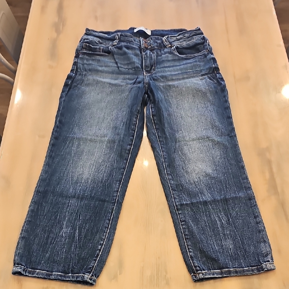 BKE Payton Women's Capri Jeans - Faded Indigo Wash 30